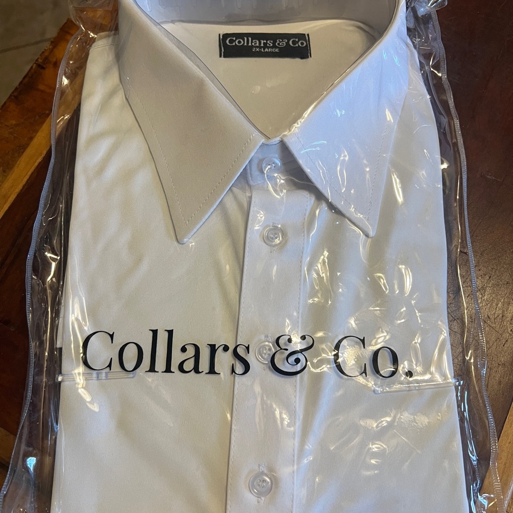✨ Collars & Co. Original Dress Collar Polo | White 2XL | NWT